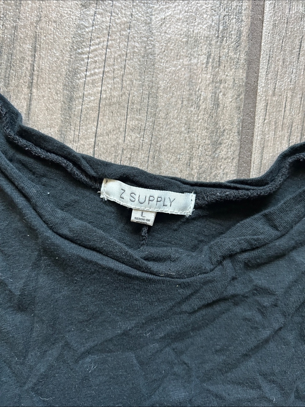 Z Supply Black Swim Coverup Dress with White Tie-Dye Hem - Picture 2 of 3